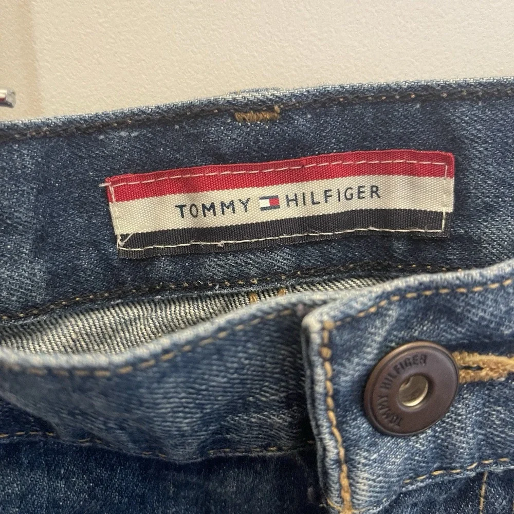 Tommy Hilfiger Jeans Mens 40x32 Blue Medium Wash Cotton Straight Fit‎ Denim